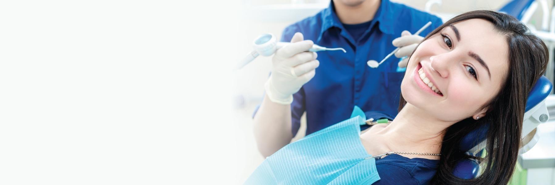 woman getting a dental crown in parramata