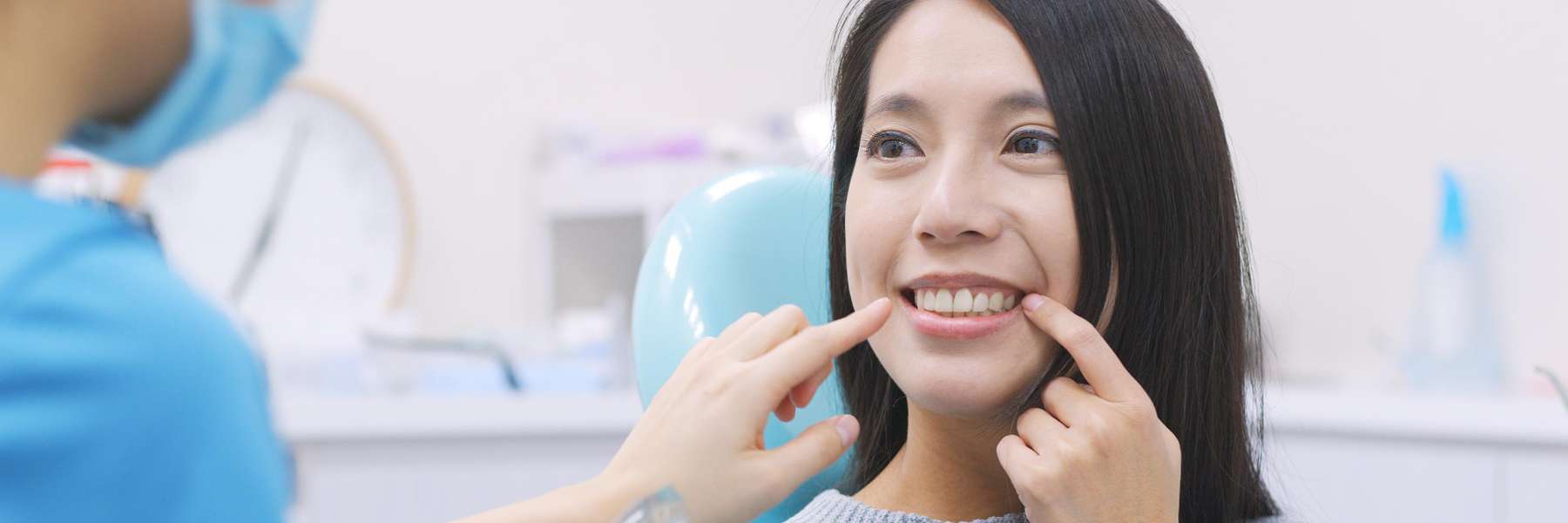 woman at the dentist in parramatta for implants