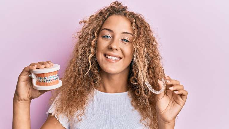 teenager considering traditional braces or Damon braces in Parramatta