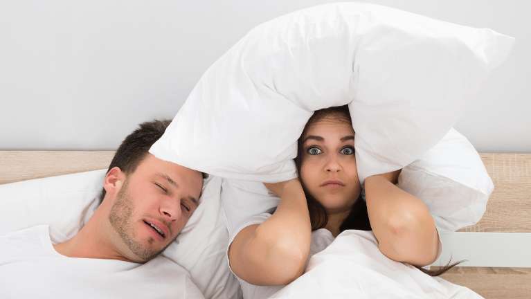 man snoring | sleep apnoea parramatta