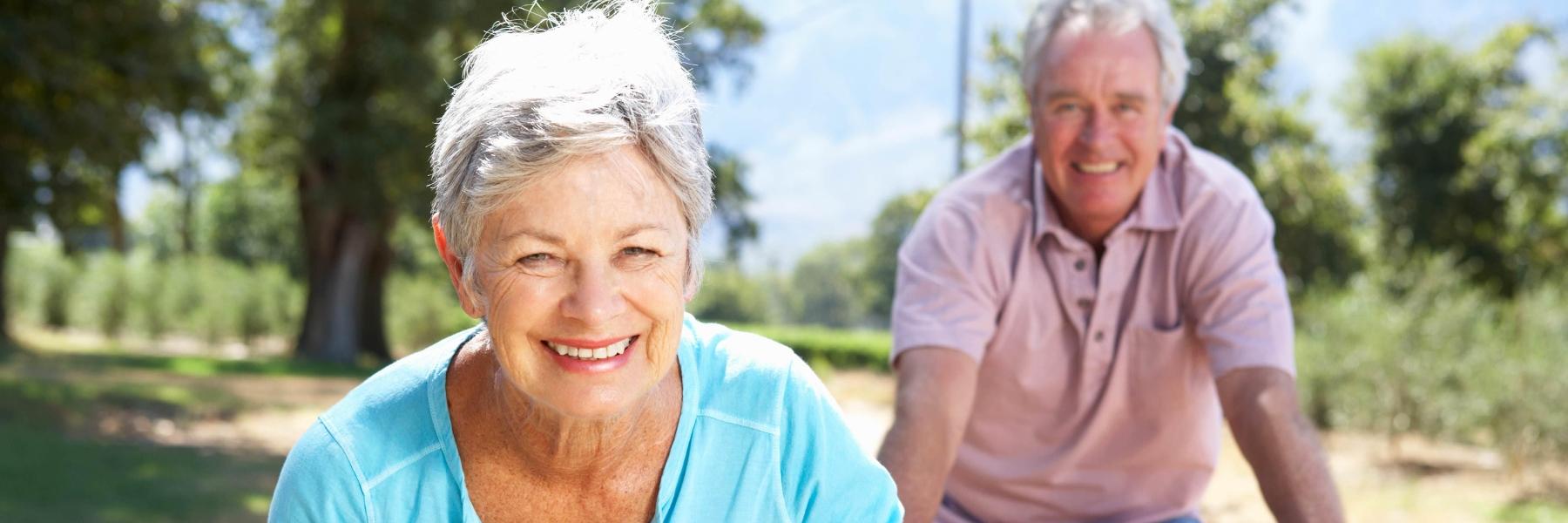 Couple Biking with all on 4 dental implants in harris park