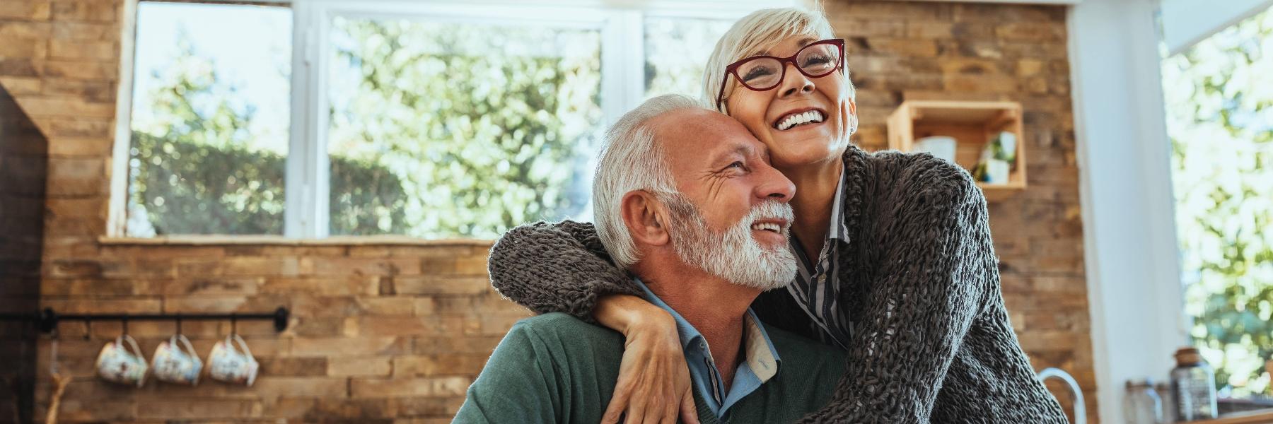 Couple with dentures in Harris Park