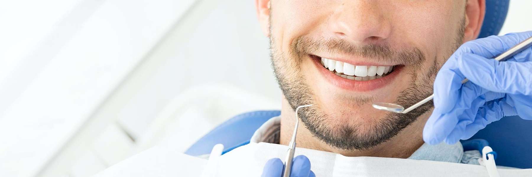 Man at dentist in Harris Park